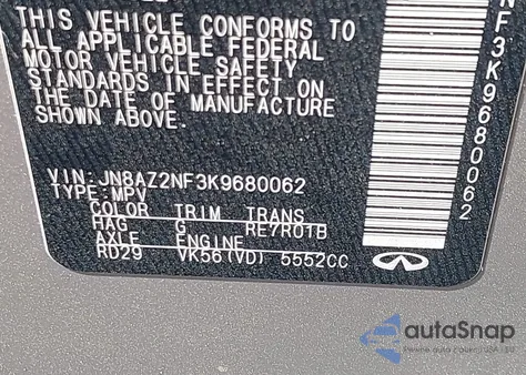 2019 Infiniti Qx80 Luxe from USA, damaged, VIN JN8AZ2NF3K9680062